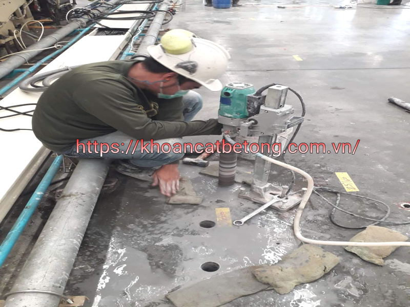 Khoan sàn bê tông tại quận 4 thi công nhanh chóng